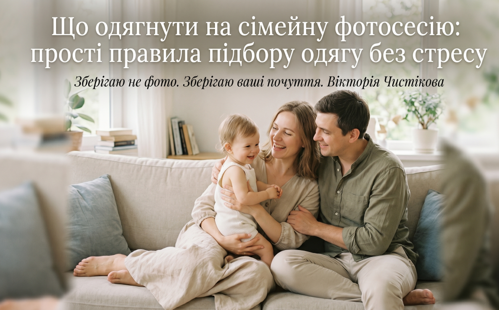 Що одягнути на сімейну фотосесію: прості правила підбору одягу без стресу Що одягнути на сімейну фотосесію: поради щодо підбору гармонійного одягу у Миколаєві від Вікторії Чистікової