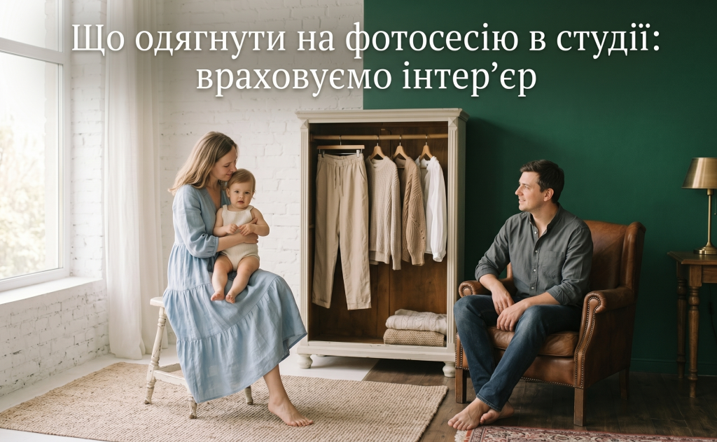 Що одягнути на сімейну фотосесію: прості правила підбору одягу без стресу Поради щодо вибору одягу для сімейної фотосесії в студії. Приклади гармонії світлих та темних відтінків з інтер
